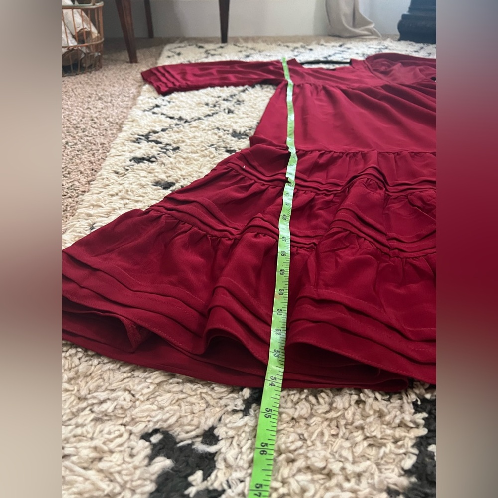NWOT Storia Burgandy maxi dress size small - Picture 5 of 7